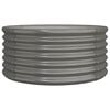 vidaXL Garden Planter Galvanised Steel 80x80x36 cm Grey