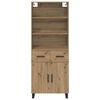vidaXL Highboard Artisan Oak 69.5 x 34 x 180 cm Engineered Wood
