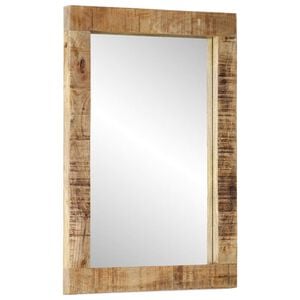 vidaXL Mirror 70x50 cm Solid Wood Mango and Glass