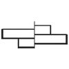 vidaXL Wall Shelf Black Oak 167.5x18x68 cm Engineered Wood