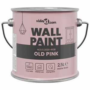vidaXL Wall Paint Pink 16.5 x 16.5 x 16 cm Wall Print