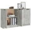vidaXL Sideboards 2 pcs Concrete Grey 60x30x70 cm Engineered Wood