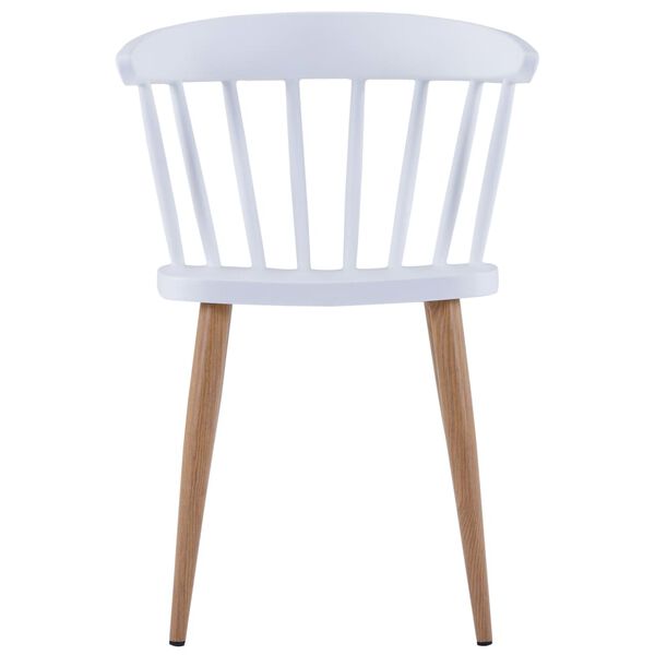 vidaXL Dining Chairs 2 pcs White Plastic