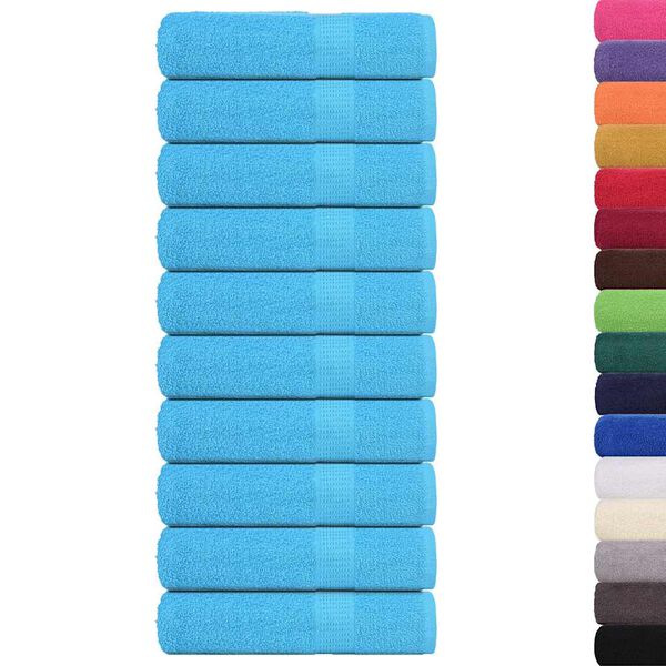vidaXL Bath Towels "FROGN" 10 pcs Turquoise 100x150 cm 360 gsm
