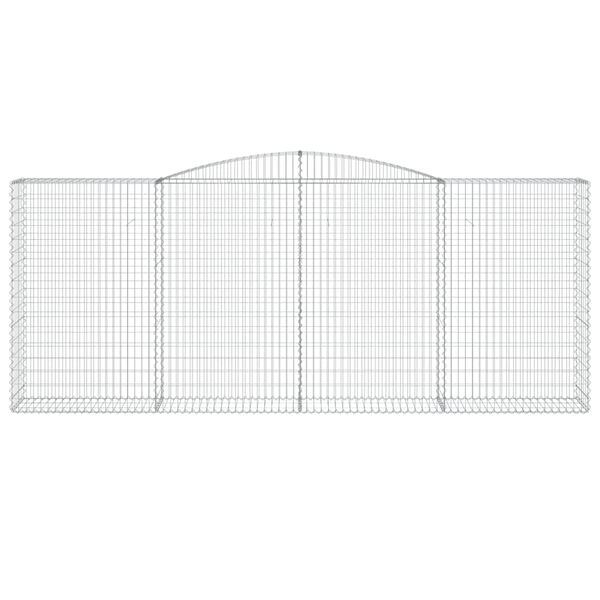 vidaXL Arched Gabion Baskets 25 pcs 400x50x160/180 cm Galvanised Iron