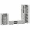 vidaXL TV Cabinet Set with Drawer FLORIN Concrete Grey Engineered Wood