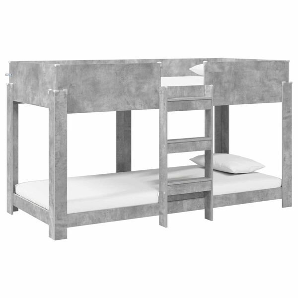 vidaXL Bunk Bed for Kids Concrete Grey 90 x 200 cm Engineered Wood