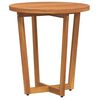 vidaXL Garden Side Table Round Ø55x60 cm Solid Wood Acacia