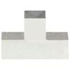 vidaXL Post Connector T Shape Galvanised Metal 91x91 mm