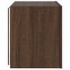 vidaXL TV Wall Cabinet with LED Lights Brown Oak 40.5x35x40 cm