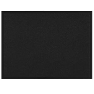 vidaXL Door Mat Black 80 x 60 x 1.2 cm Teddy Fabric