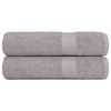 vidaXL Bath Towels "FROGN" 2 pcs Grey 100x150 cm 360 gsm