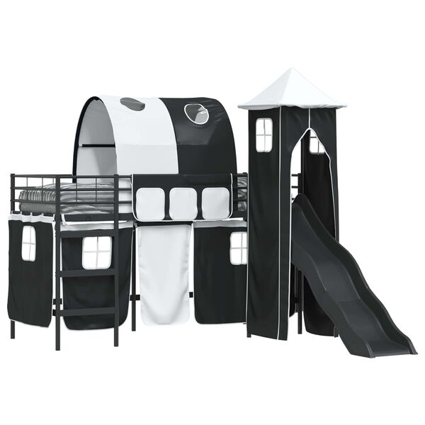 vidaXL Kids'Loft Bed Frame Black 100 x 190 cm Metal