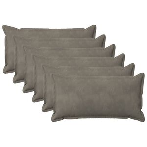 vidaXL Cushion with Pillow HOUTEN 6 pcs Light Grey Velvet