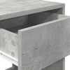 vidaXL Bedside Cabinet with Drawer Concrete Grey 35x34x66.5 cm