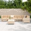 vidaXL 7 Piece Garden Sofa Set Solid Wood Pine