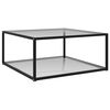 vidaXL Coffee Table Transparent 80x80x35 cm Tempered Glass