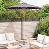 vidaXL Garden Parasol Dark grey 240 x 240 x 260 cm Bamboo