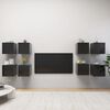 vidaXL Wall Mounted TV Cabinets 8 pcs High Gloss Black 30.5x30x30 cm