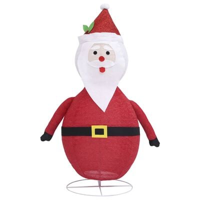 vidaXL Decorative Christmas Santa Claus Figure LED Luxury Fabric 90cm