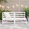 vidaXL 2 Piece Garden Lounge Set White Solid Pinewood