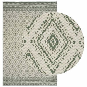vidaXL Area Rug Natural and Green 160 x 230 cm PET
