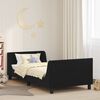 vidaXL Children's Bed Frame with Headboard Black 80 x 200 cm Velvet