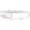 vidaXL Bed Frame without Mattress Grey Sonoma 160x200 cm