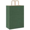 vidaXL Paper Bags 50 pcs with Handles Green 32x17x44 cm