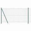 vidaXL Outdoor Chainlink Fence with Concrete Base 25 x 1.2 m Green
