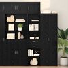 vidaXL Highboard Black Oak 45 x 42.5 x 185 cm Engineered Wood