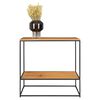 House Nordic Console Table with 2 Shelves Avery Oak and Black