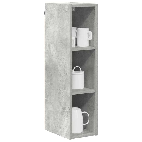 vidaXL Hanging Cabinet Concrete Grey 20 x 29.5 x 80 cm Engineered Wood