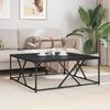 vidaXL Coffee Table Black Oak 100 x 100 x 40 cm Engineered Wood