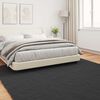 vidaXL Faux Rabbit Fur Rug Olite Black 200 x 200 cm Polyester