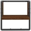 vidaXL Wall Shelf with Bar Brown Oak 30x25x30 cm