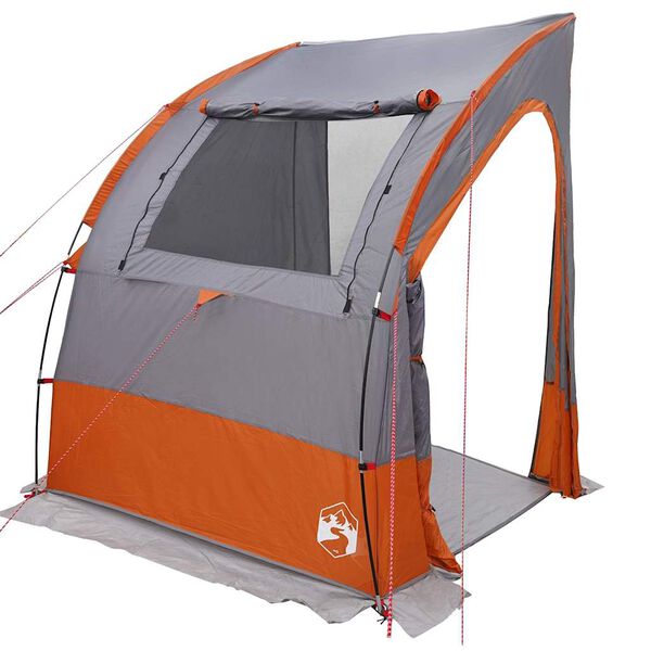 vidaXL Tailgate Tent Grey and Orange 194 x 180 x 210 cm Taffeta