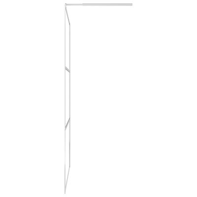 vidaXL Walk-in Shower Wall with Shelf Chrome 80x195 cm ESG Glass&Aluminium