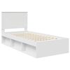 vidaXL Bed Frame with Headboard White 100 x 200 cm Solid Pine Wood