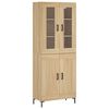 vidaXL Highboard Sonoma Oak 69.5x34x180 cm Engineered Wood