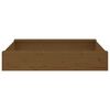 vidaXL Sandbox with Seats Honey Brown Square Solid Wood Pine