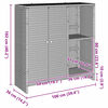 vidaXL Storage Cabinet with Shelf Beige 100 x 36 x 102 cm Rattan