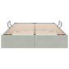 vidaXL Storage Bed with Mattress Light Grey 120 x 200 cm Velvet