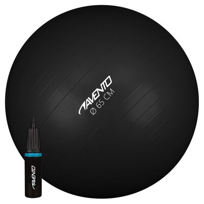 Avento Fitness/Gym Ball + Pump Dia. 65 cm Black