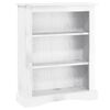 vidaXL 3-Tier Bookcase Mexican Pine Corona Range White 81x29x100 cm