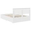 vidaXL Bed Frame with Headboard White 140 x 200 cm Engineered Wood