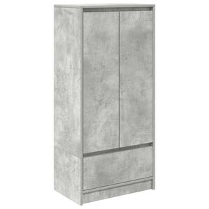 vidaXL Cabinet with Drawer Concrete Grey 55.5x34x119.5 cm