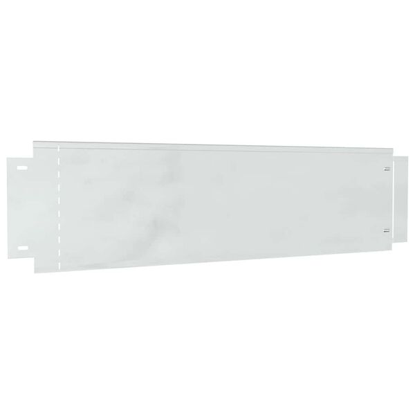 vidaXL Lawn Edgings 20 pcs Silver 100 x 25 x 0.07 cm Galvanised Steel