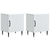 vidaXL Bedside Cabinet 2 pcs White 43 x 34.5 x 50 cm Engineered Wood