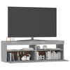 vidaXL TV Cabinet with LED Lights Grey Sonoma 120x35x40 cm